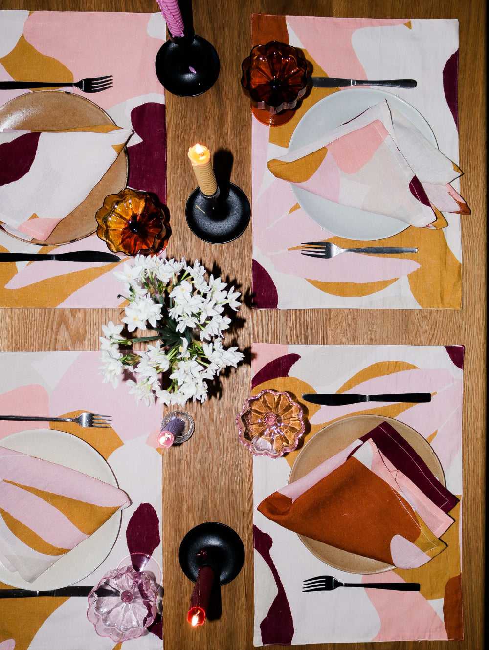 Mosey Me Linen Placemat Set & Napkin Set Bundle - Clay