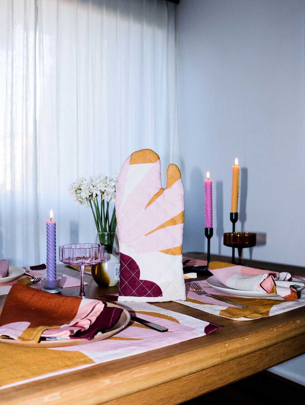 Mosey Me Cotton Colourful Graphic Oven Mitt