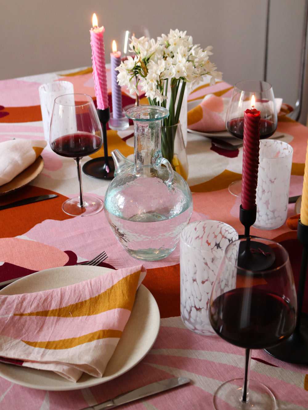 Mosey Me Linen Colourful Printed Tablecloth