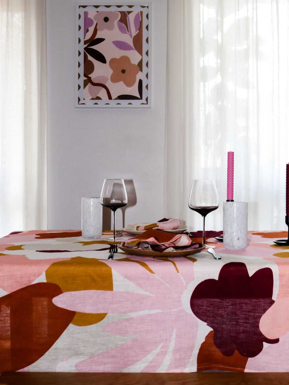 Mosey Me Linen Colourful Printed Tablecloth