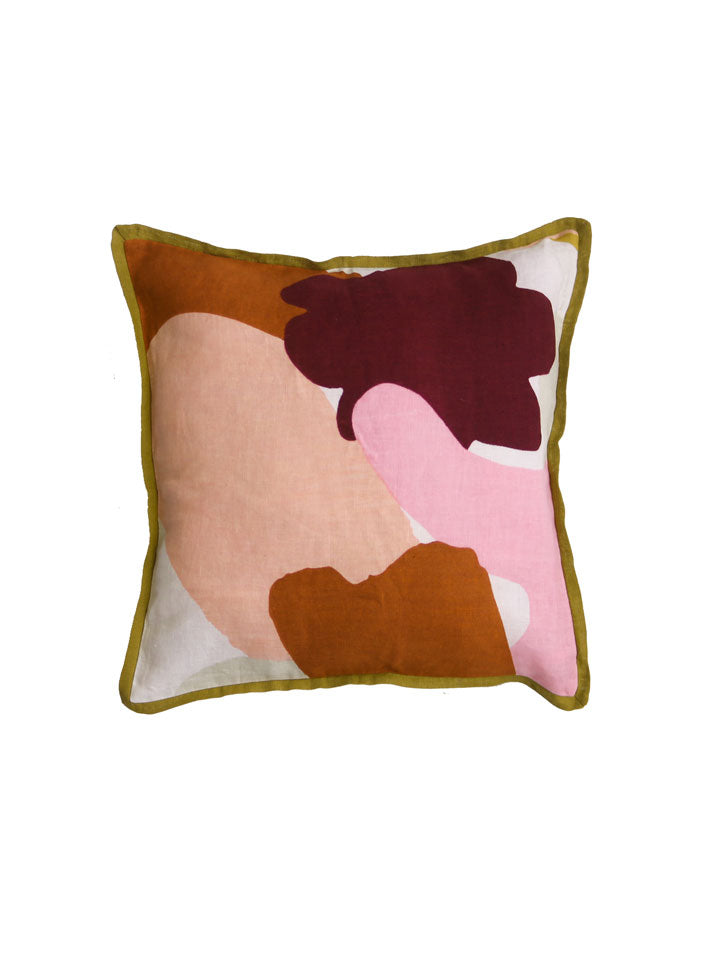 Mosey Me Linen Colourful Graphic Printed Cushion