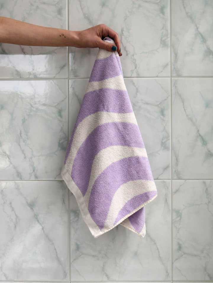 Mosey Me Cotton Lilac Wiggle Hand Towel